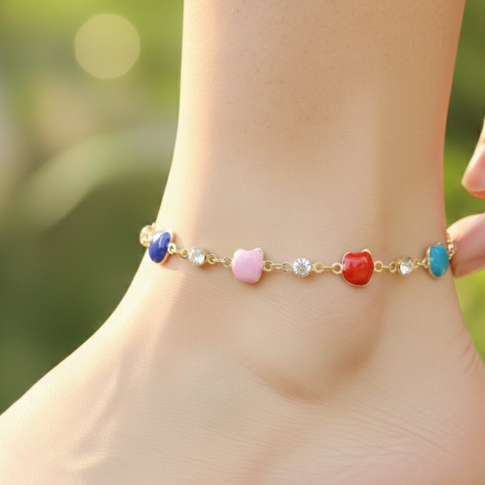 "Elegant Handmade Anklet – Delicate Jewelry for Women, MAR091073